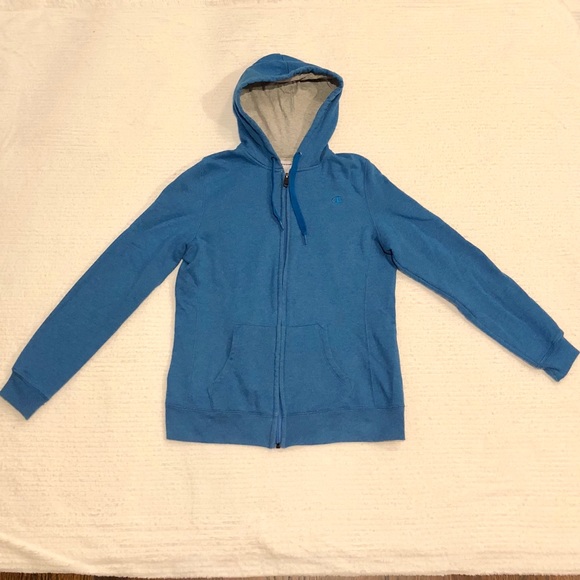 champion blue zip up hoodie